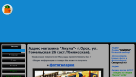 What Akula56.ru website looked like in 2017 (6 years ago)