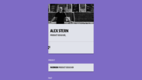What Alexstern.com website looked like in 2017 (6 years ago)