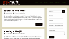 What Askmufti.co.za website looked like in 2017 (6 years ago)