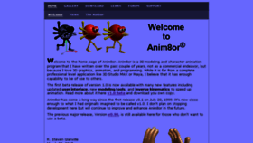 What Anim8or.com website looked like in 2017 (6 years ago)
