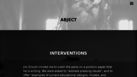 What Abject.ca website looked like in 2017 (6 years ago)