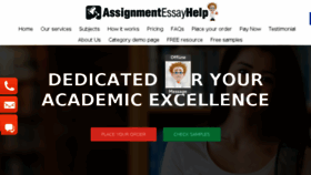 What Assignmentessayhelp.com website looked like in 2017 (6 years ago)