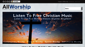 What Allworship.com website looked like in 2017 (6 years ago)