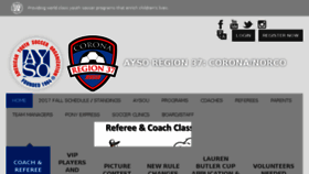 What Ayso37.org website looked like in 2017 (6 years ago)