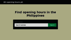 What All-opening-hours.ph website looked like in 2017 (6 years ago)