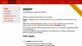 What Appjar.info website looked like in 2017 (6 years ago)