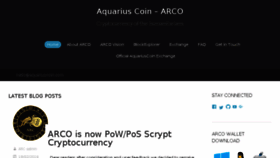 What Aquariuscoin.com website looked like in 2017 (6 years ago)