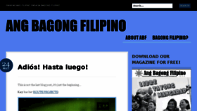 What Angbagongfilipino.wordpress.com website looked like in 2017 (6 years ago)