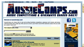 What Aussiecomps.com website looked like in 2017 (6 years ago)