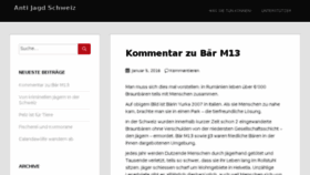 What Antijagd.ch website looked like in 2017 (6 years ago)