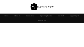 What Actingnow.co.uk website looked like in 2017 (6 years ago)
