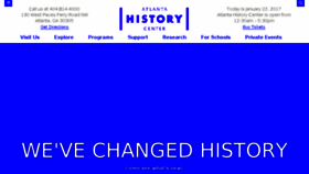 What Atlantahistorycenter.com website looked like in 2017 (6 years ago)