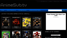 What Animesub.tv website looked like in 2017 (6 years ago)