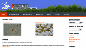 What Airallergy.be website looked like in 2017 (6 years ago)