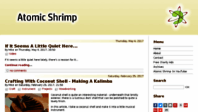 What Atomicshrimp.com website looked like in 2017 (6 years ago)