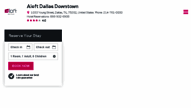 What Aloftdallasdowntown.com website looked like in 2017 (6 years ago)