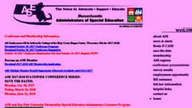 What Asepage.org website looked like in 2017 (6 years ago)