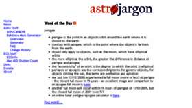 What Astrojargon.net website looked like in 2017 (6 years ago)