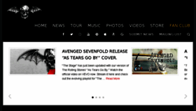 What Avengedsevenfold.com website looked like in 2017 (6 years ago)
