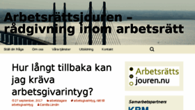 What Arbetsrattsjouren.nu website looked like in 2017 (6 years ago)