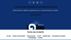What Atelier-igloo.fr website looked like in 2017 (8 years ago)