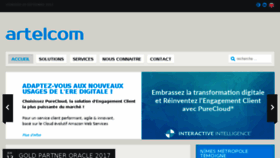 What Artelcom.fr website looked like in 2017 (6 years ago)