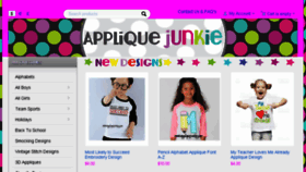 What Appliquejunkie.com website looked like in 2017 (6 years ago)