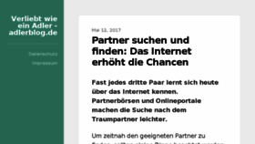 What Adlerblog.de website looked like in 2017 (6 years ago)