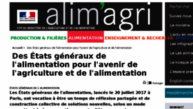 What Alimentation.gouv.fr website looked like in 2017 (6 years ago)