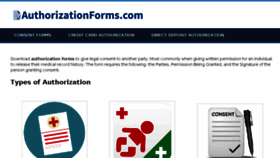 What Authorizationforms.com website looked like in 2017 (6 years ago)