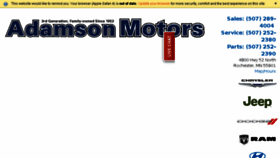 What Adamsonmotors.com website looked like in 2017 (6 years ago)