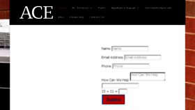 What Aceheatingandair.com website looked like in 2017 (6 years ago)