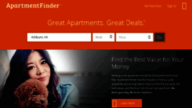 What Apartmentfinder.com website looked like in 2017 (6 years ago)