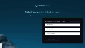 What Africafoot.com website looked like in 2017 (6 years ago)