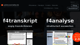 What Audiotranskription.de website looked like in 2017 (6 years ago)