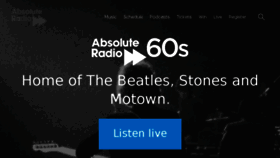 What Absoluteradio60s.co.uk website looked like in 2017 (6 years ago)
