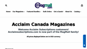What Acclaimsubscriptions.com website looked like in 2017 (6 years ago)