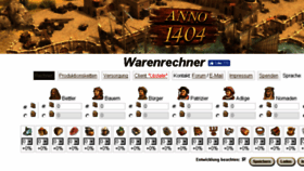 What Anno1404-rechner.de website looked like in 2017 (6 years ago)