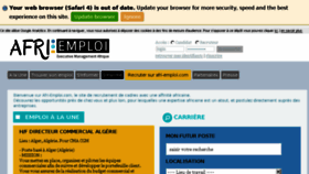 What Afri-emploi.com website looked like in 2017 (6 years ago)