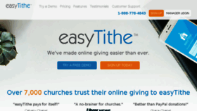 What App.easytithe.com website looked like in 2017 (6 years ago)