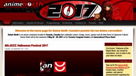 What Animenorth.com website looked like in 2017 (6 years ago)