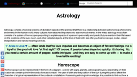 What Astrologyk.com website looked like in 2017 (6 years ago)