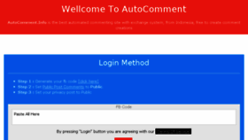What Autocomment.info website looked like in 2017 (6 years ago)