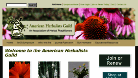 What Americanherbalistsguild.com website looked like in 2017 (6 years ago)