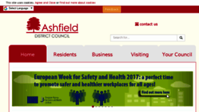 What Ashfield-dc.gov.uk website looked like in 2017 (6 years ago)