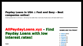 What Allpaydayloans.xyz website looked like in 2017 (6 years ago)
