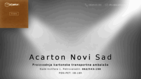 What Acarton.rs website looked like in 2017 (6 years ago)