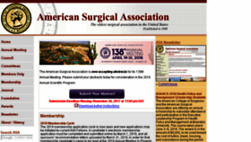What Americansurgical.org website looked like in 2017 (6 years ago)