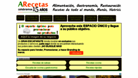What Arecetas.com website looked like in 2017 (6 years ago)