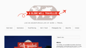 What Aglobewelltravelled.com website looked like in 2017 (6 years ago)